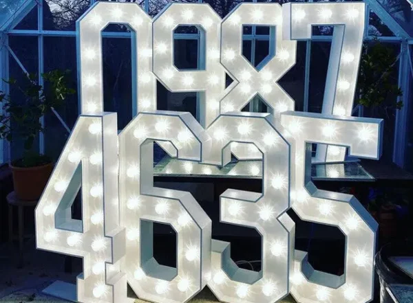 large LED numbers for hire