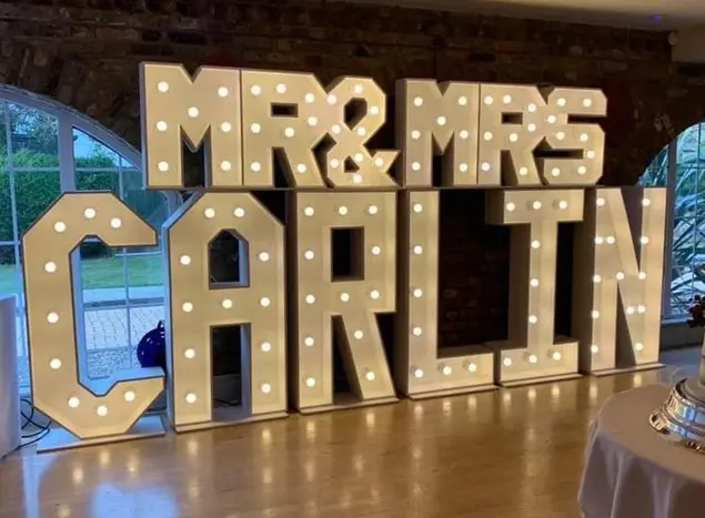 led light up letters for him and her