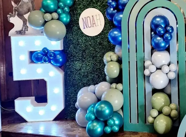 number-5-led-hire number 5 led number to hire for party